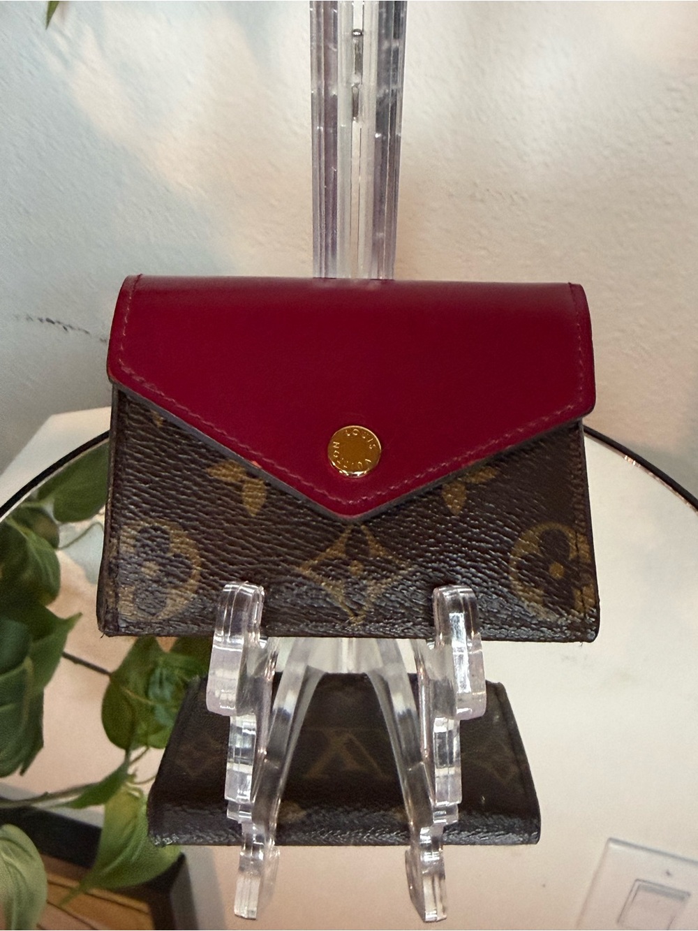 Louis Vuitton Zoe Wallet Monogram Canvas Fuchsia Leather TA2119 Made in France